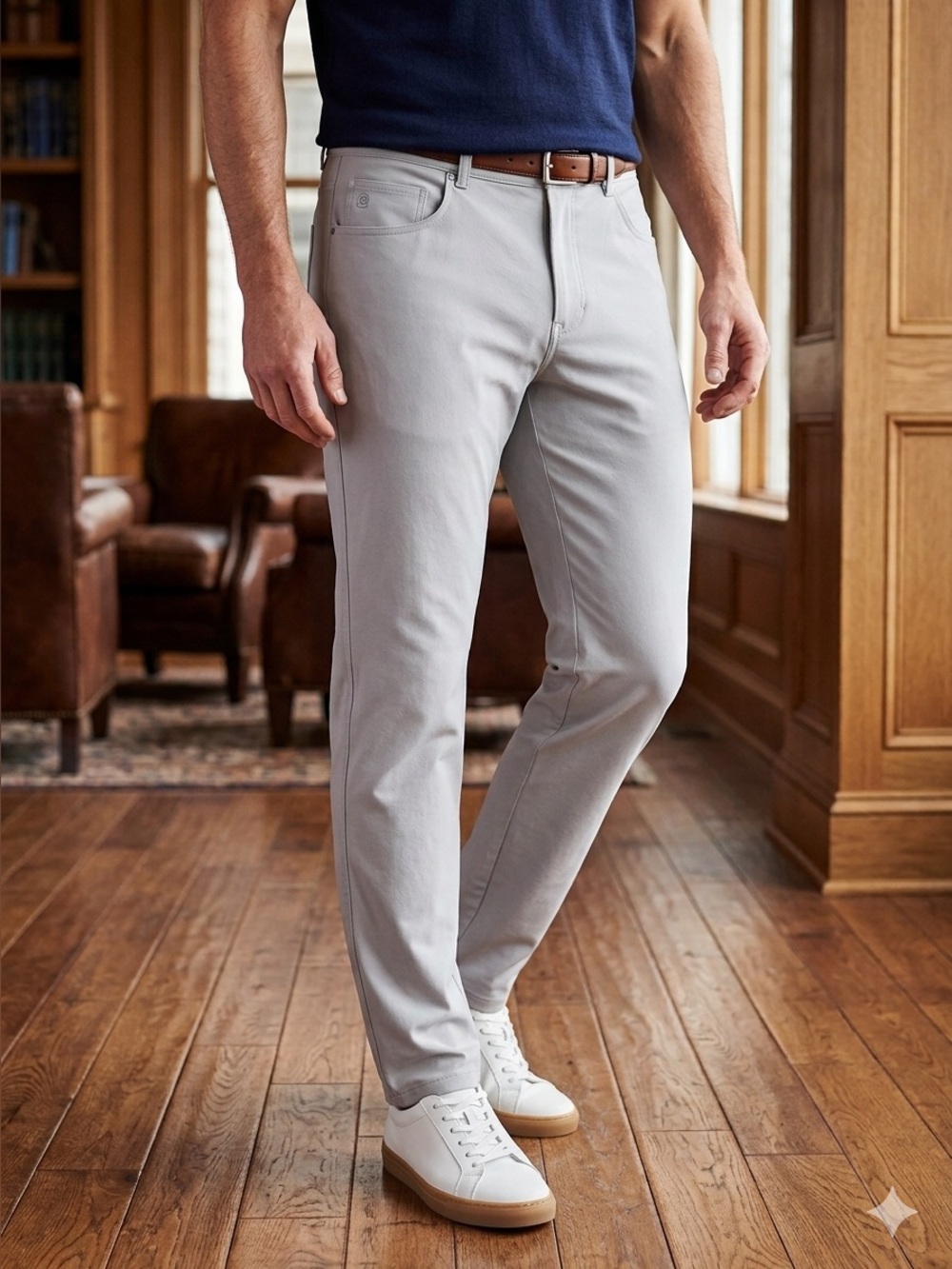 Peter Millar eb66 Performance Five-Pocket Pants Navy 34x29 Golf Chino